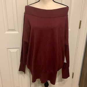 Bold Elements Plus Off The Shoulder Sweater